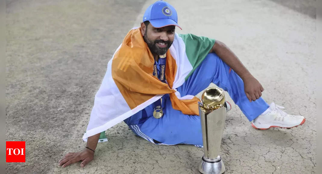 Rohit Sharma’s perfect ‘stump toss’ stuns Dubai after India’s Champions Trophy title win – WATCH