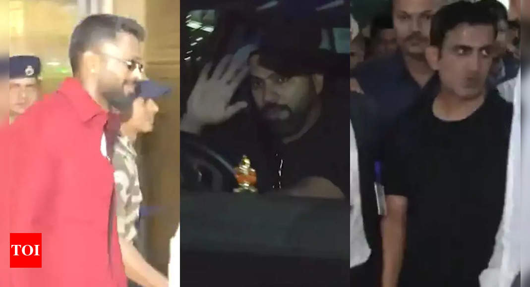 Champions Trophy winners arrive: Rohit Sharma, Hardik Pandya, Shreyas Iyer, Gautam Gambhir receive rapturous welcome | Cricket News