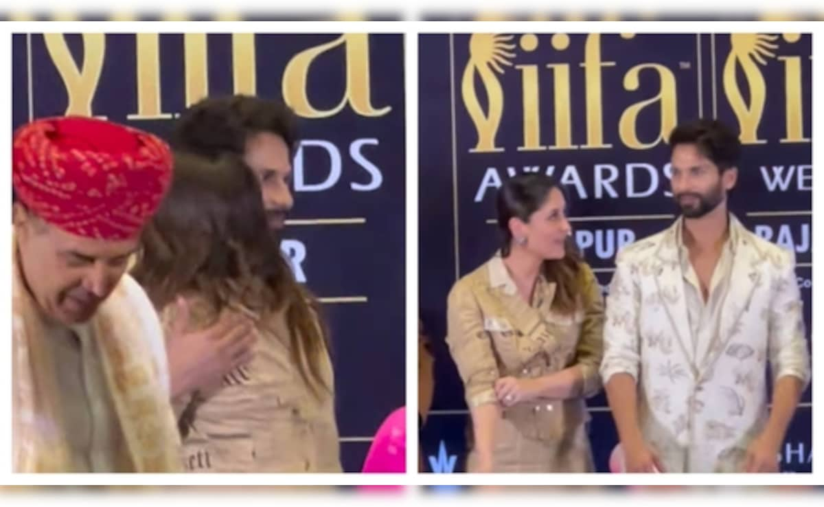 Exes Kareena Kapoor And Shahid Kapoor Share A Hug At IFFA 2025 Press Conference