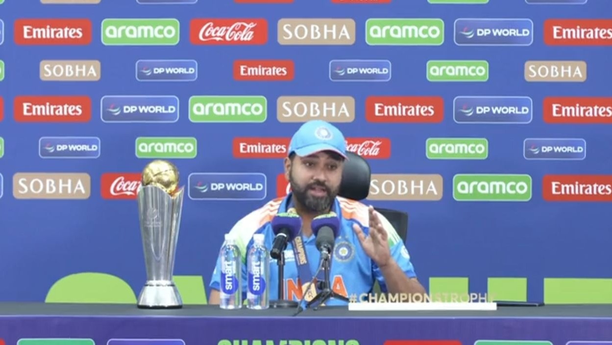 Social media claims Rohit Sharma forgot the Champions Trophy at Dubai presser. Here’s why we think he didn’t